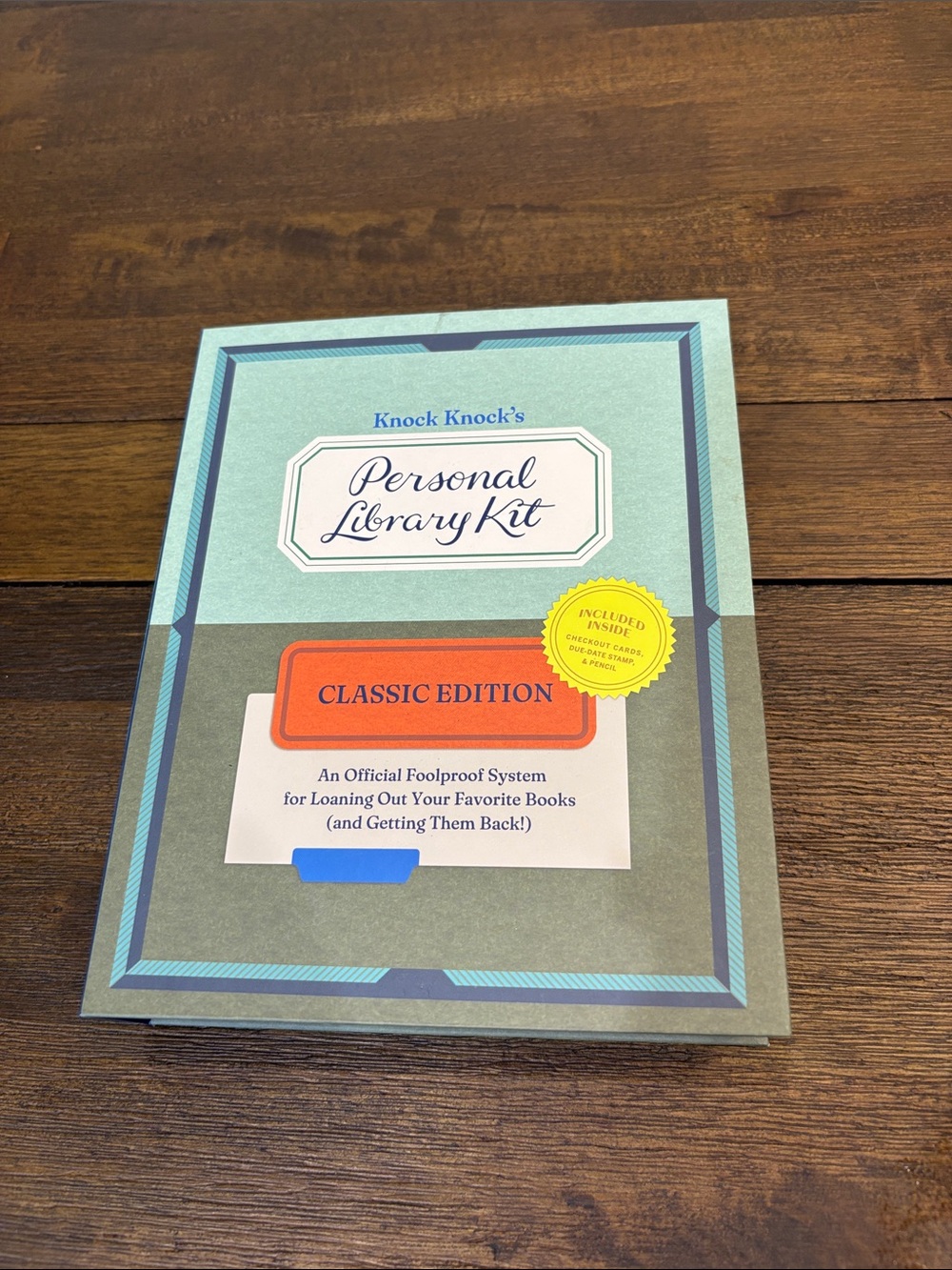 Knock Knock Personal Library Kit - Aqua Teal with Gray and Orange Accents